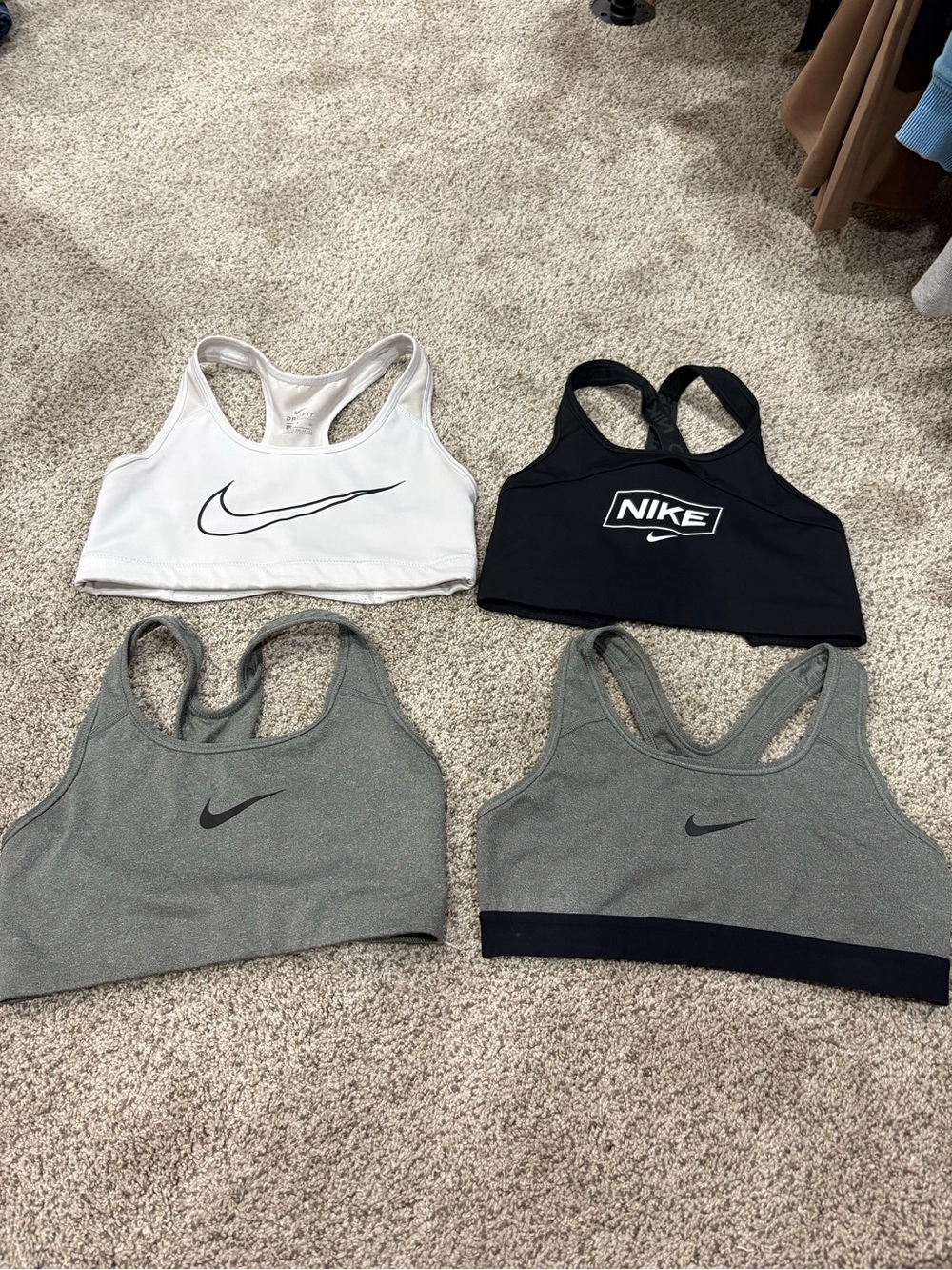Nike Sports Bra Set - White, Black, Gray